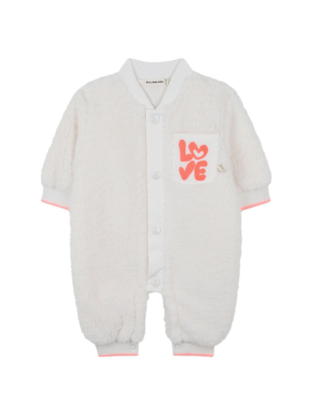 Tutina per neonata Billieblush bianca con motivo con ricamo - Rubino Kids