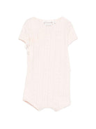 Tutina per neonata Bonpoint rosa con lavorazione a maglia - Rubino Kids