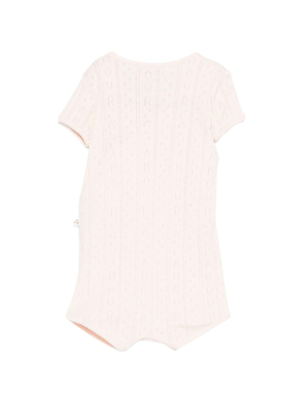 Tutina per neonata Bonpoint rosa con lavorazione a maglia - Rubino Kids