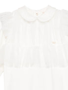 Tutina per neonata Elisabetta Franchi La Mia Bambina bianca con ruches - Rubino Kids