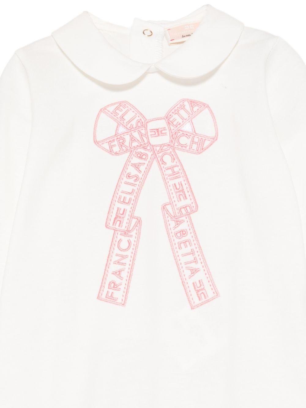 Tutina per neonata Elisabetta Franchi La Mia Bambina con dettaglio fiocco - Rubino Kids