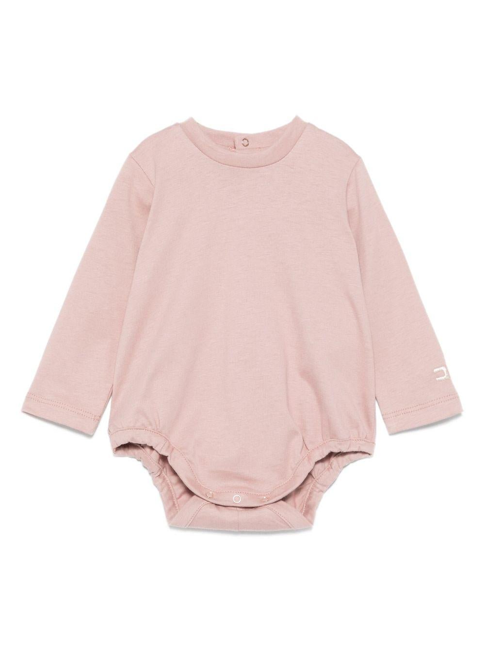 Tutina per neonata Elisabetta Franchi La Mia Bambina rosa con logo ricamato - Rubino Kids