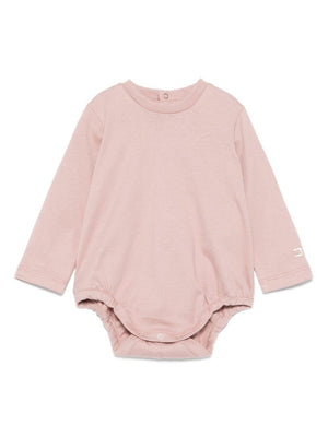 Tutina per neonata Elisabetta Franchi La Mia Bambina rosa con logo ricamato