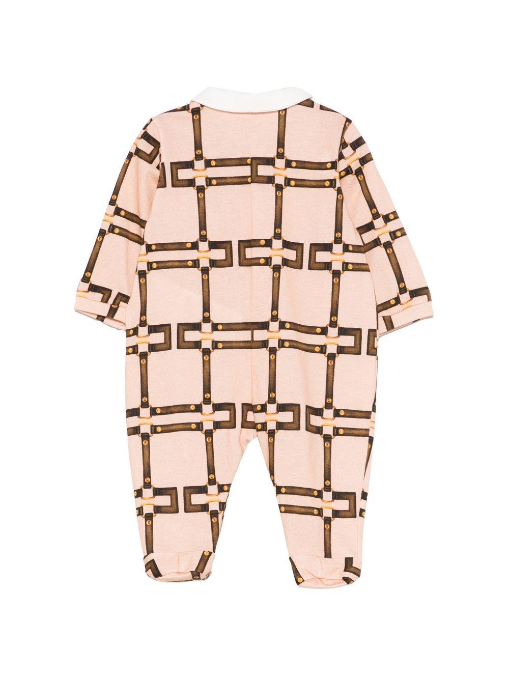 Tutina per neonata elisabetta Franchi La Mia Bambina rosa con motivo geometrico - Rubino Kids