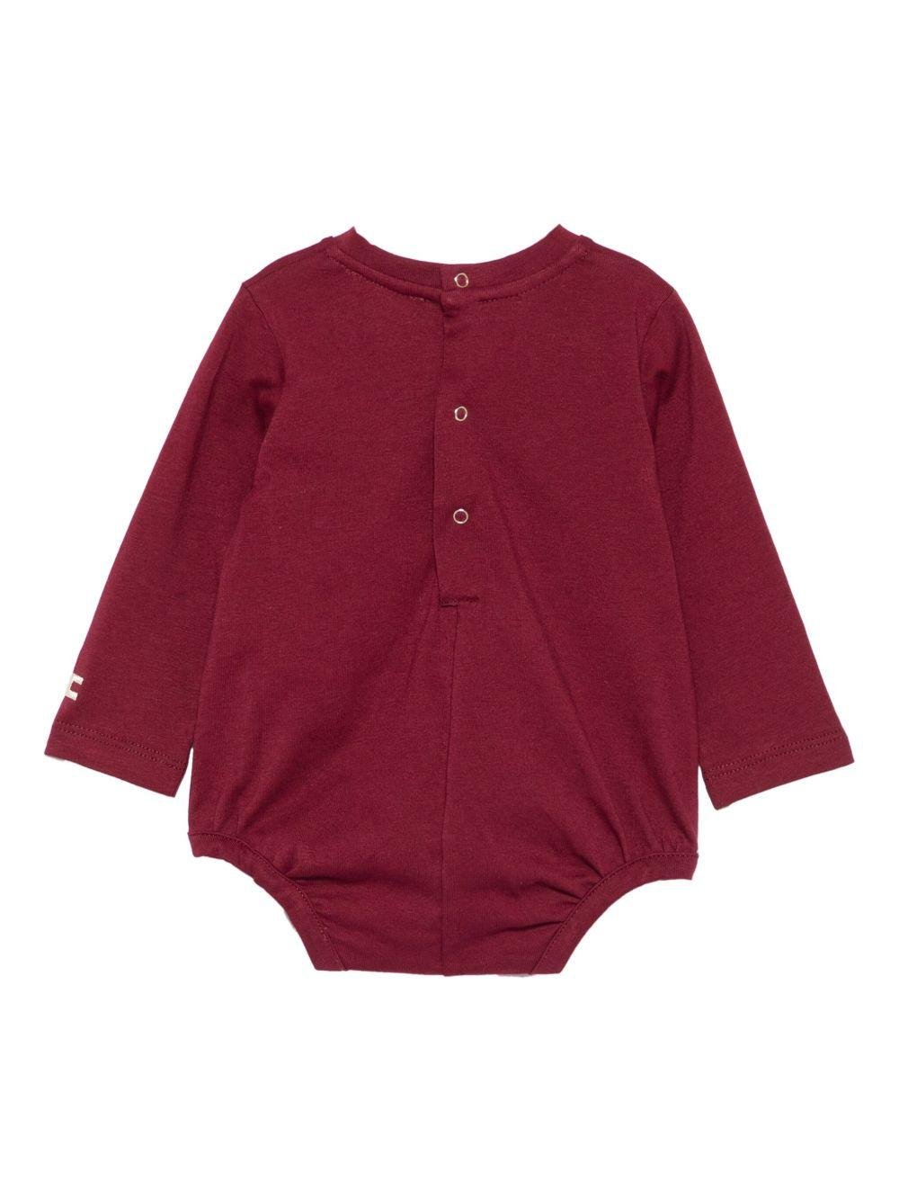 Tutina per neonata Elisabetta Franchi La Mia Bambina rossa con logo ricamato - Rubino Kids