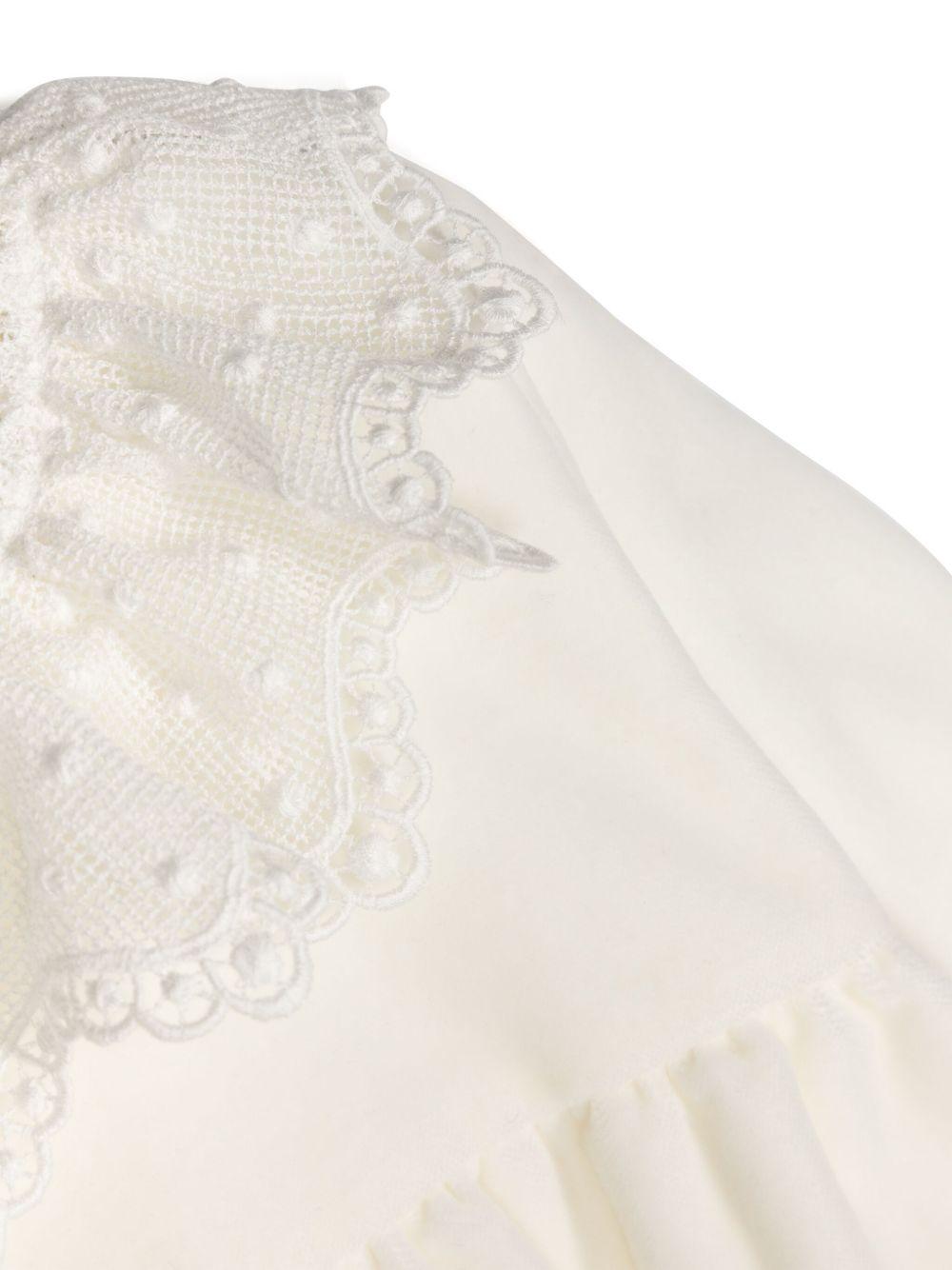 Tutina per neonata JESURUM BABY Piccolo Cà Foscari bianco in velluto - Rubino Kids