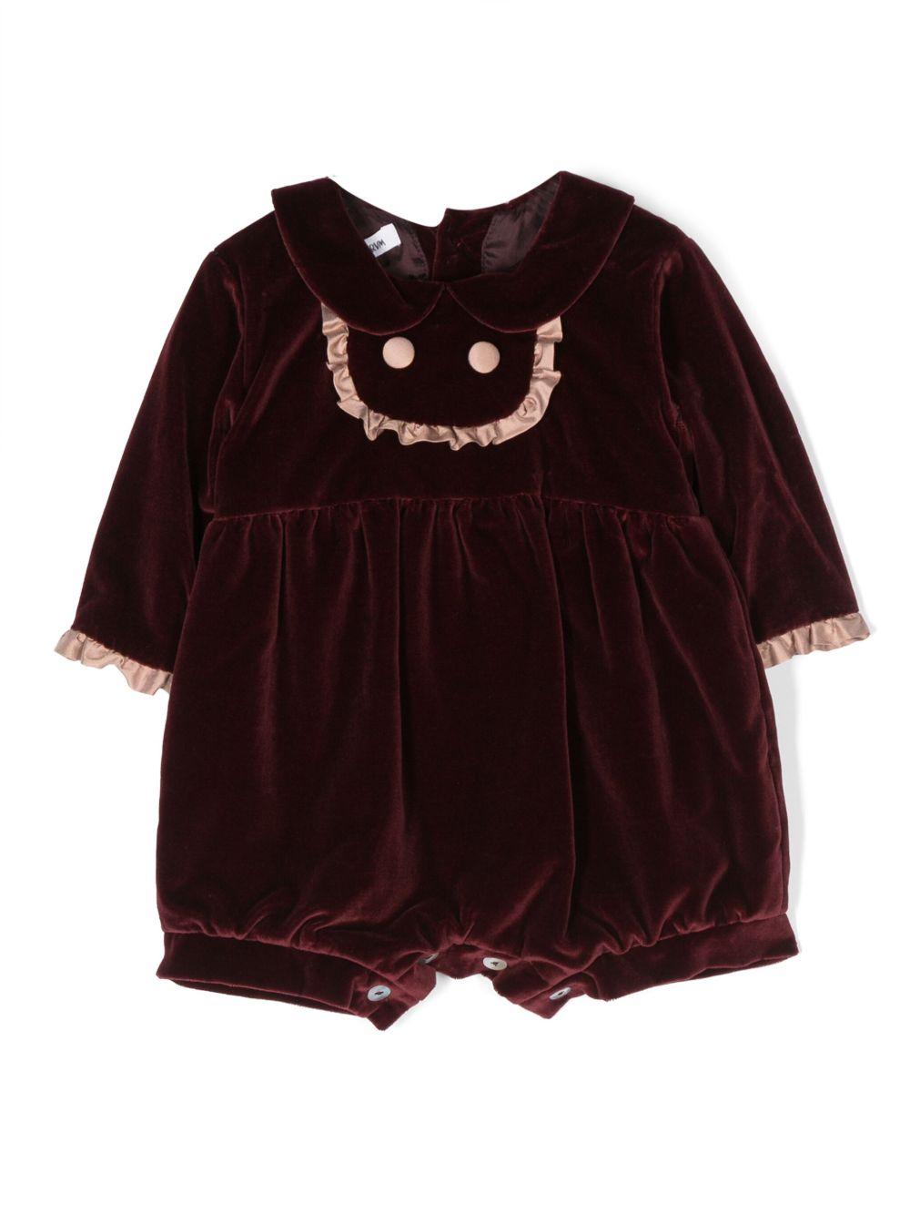 Tutina per neonata JESURUM BABY rosso con ruches - Rubino Kids