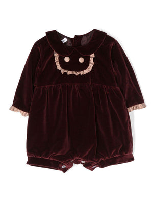 JESURUM BABY red baby girl romper with ruffles