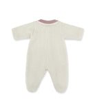 Tutina per neonata La Stupenderia bianca con dettaglio colletto rosa - Rubino Kids