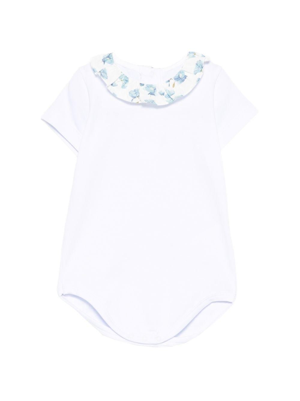 Tutina per neonata Mariella Ferrari bianca con colletto alla Peter Pan - Rubino Kids