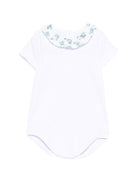 Tutina per neonata Mariella Ferrari bianca con colletto alla Peter Pan - Rubino Kids