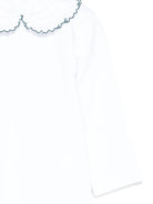 Tutina per neonata Mariella Ferrari bianca con colletto alla Peter Pan - Rubino Kids