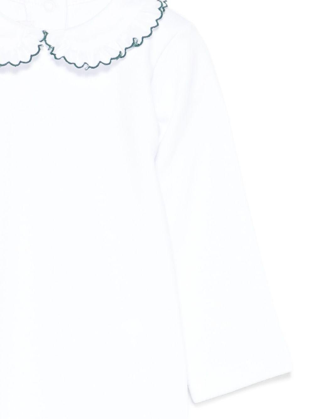 Tutina per neonata Mariella Ferrari bianca con colletto alla Peter Pan - Rubino Kids