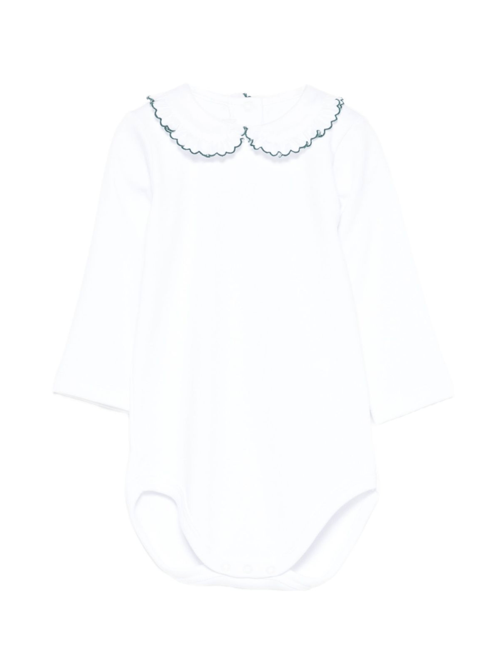 Tutina per neonata Mariella Ferrari bianca con colletto alla Peter Pan - Rubino Kids