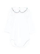 Tutina per neonata Mariella Ferrari bianca con colletto alla Peter Pan - Rubino Kids