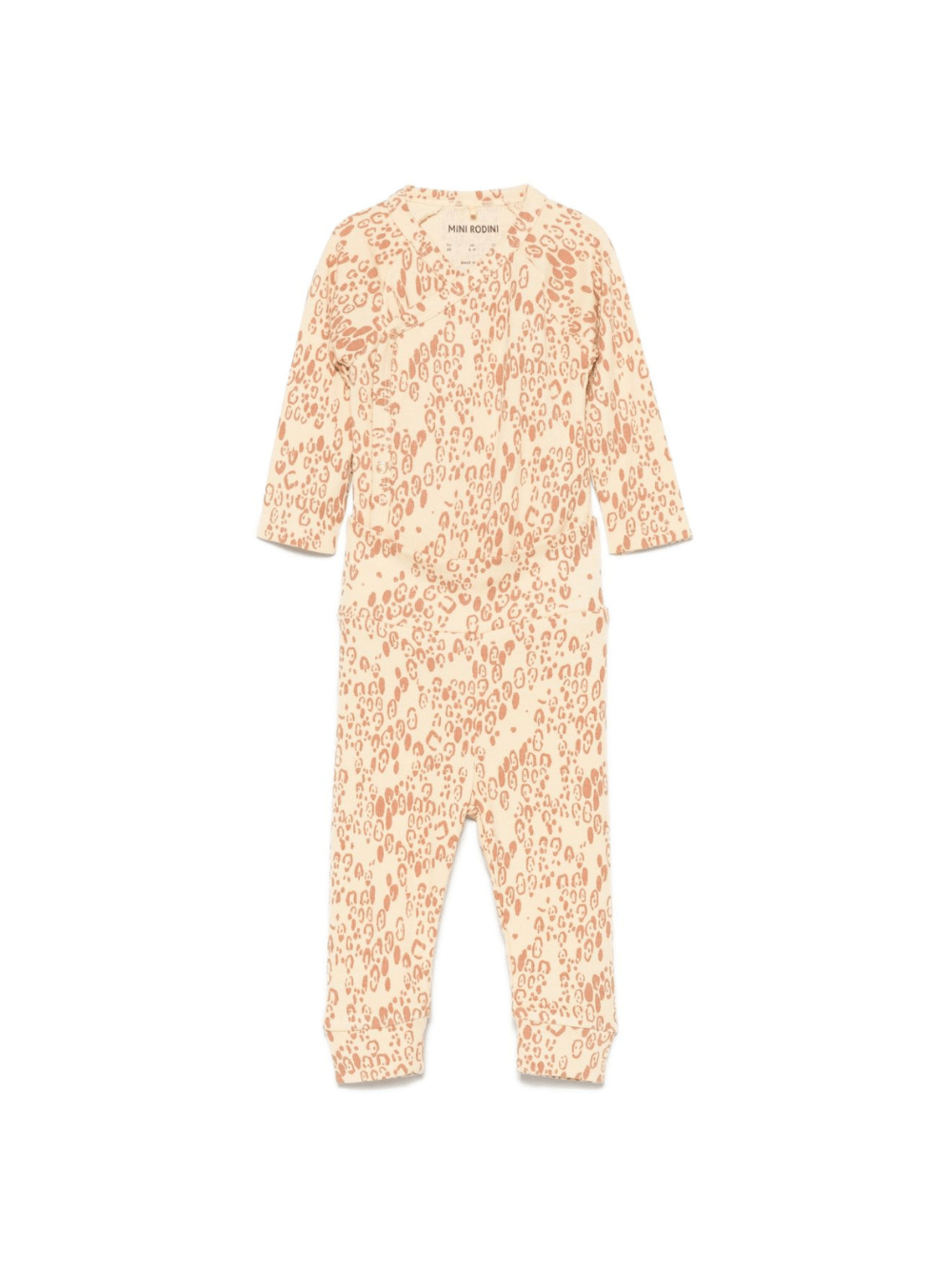 Tutina per neonata Mini Rodini beige con stampa animalier - Rubino Kids