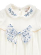 Tutina per neonata Monnalisa bianca con dettaglio fiocco - Rubino Kids
