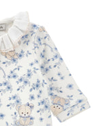 Tutina per neonata Monnalisa bianca con stampa con fiori all - over - Rubino Kids