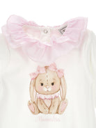 Tutina per neonata Monnalisa bianca con stampa coniglietta - Rubino Kids