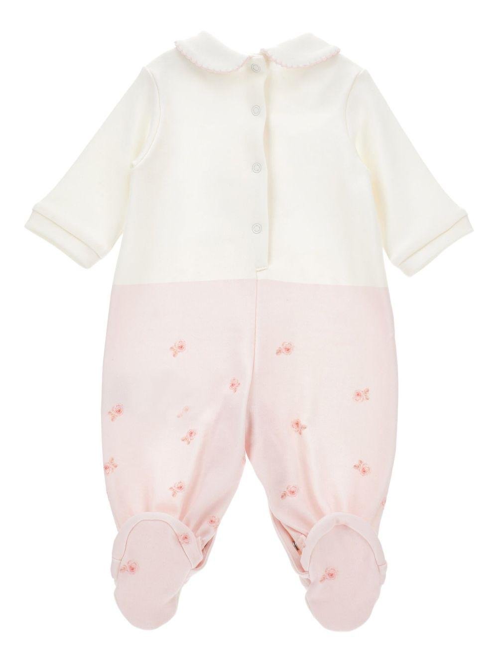 Tutina per neonata Monnalisa bianco con stampa a fiori - Rubino Kids