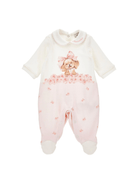 Tutina per neonata Monnalisa bianco con stampa a fiori - Rubino Kids