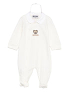 Tutina per neonata Moschino Kids bianco con ricamo Teddy - Rubino Kids