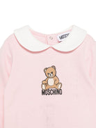Tutina per neonata Moschino Kids rosa con motivo Teddy Bear - Rubino Kids