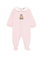 Tutina per neonata Moschino Kids rosa con motivo Teddy Bear - Rubino Kids