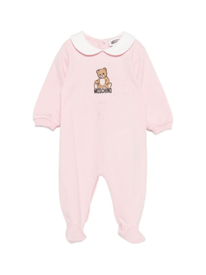 Tutina per neonata Moschino Kids rosa con motivo Teddy Bear