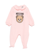 Tutina per neonata Moschino Kids rosa con motivo Teddy Bear - Rubino Kids