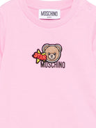 Tutina per neonata Moschino Kids rosa con ricamo Teddy Bear - Rubino Kids