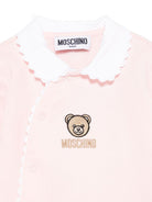 Tutina per neonata Moschino Kids rosa con ricamo Teddy - Rubino Kids