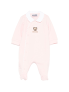 Tutina per neonata Moschino Kids rosa con ricamo Teddy - Rubino Kids