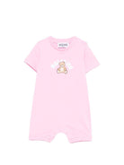 Tutina per neonata Moschino Kids rosa con stampa grafica Teddy Bear - Rubino Kids