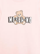 Tutina per neonata Moschino Kids rosa con stampa orsetto - Rubino Kids