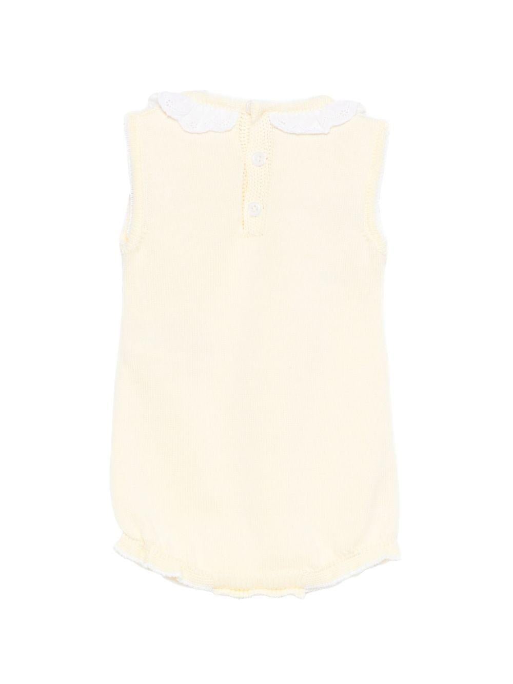 Tutina per neonata Paz Rodriguez gialla con dettaglio fiocco - Rubino Kids