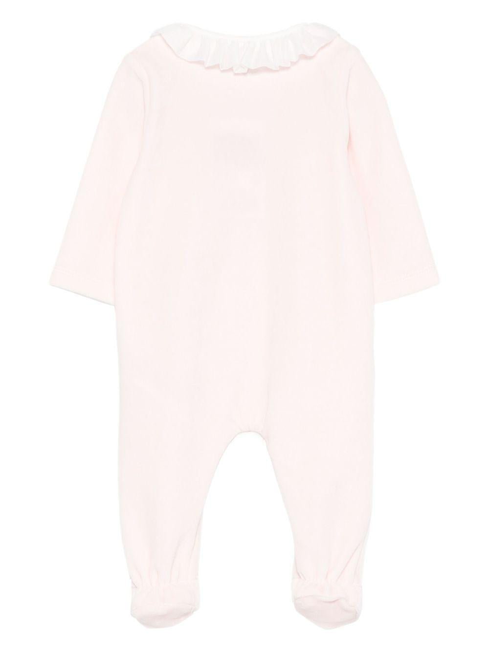 Tutina per neonata Paz Rodrìguez rosa con dettagli intrecciati - Rubino Kids