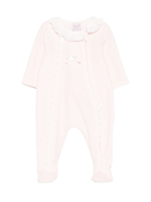 Tutina per neonata Paz Rodrìguez rosa con dettagli intrecciati - Rubino Kids