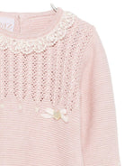 Tutina per neonata Paz Rodríguez rosa con dettaglio fiocca - Rubino Kids