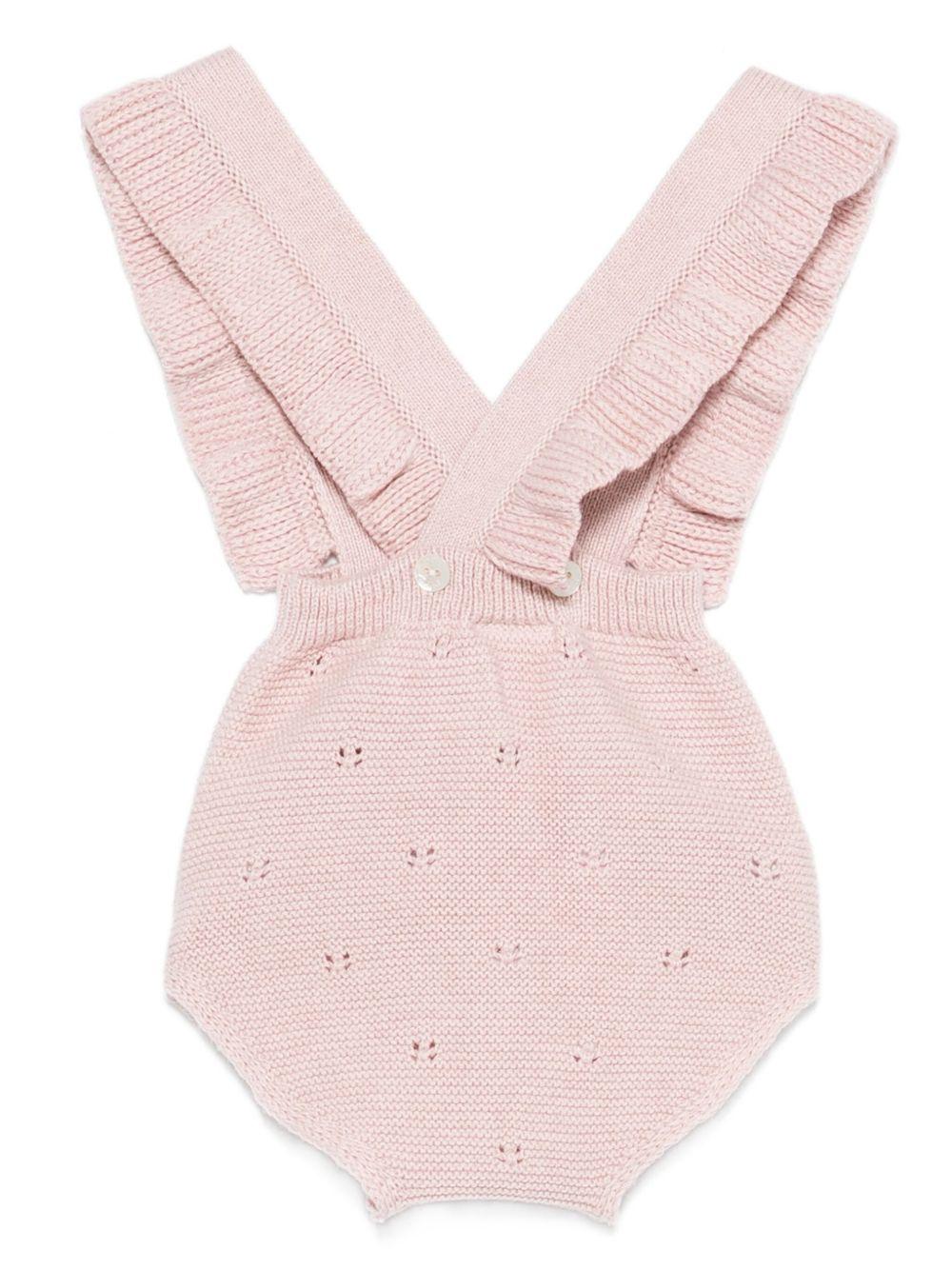 Tutina per neonata Paz Rodríguez rosa con pompon - Rubino Kids