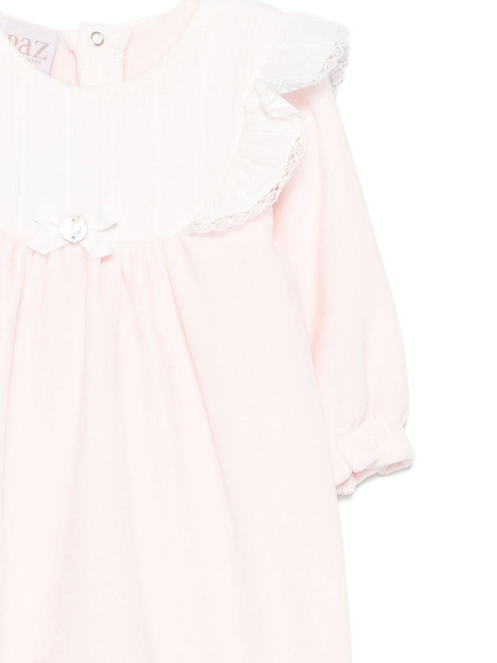 Tutina per neonata Paz Rodrìguez rosa con ruches - Rubino Kids