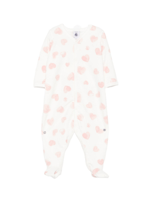 Tutina per neonata Petit Bateau bianca con motivo a cuore