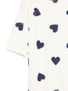 Tutina per neonata Petit Bateau bianca con motivo a cuori - Rubino Kids