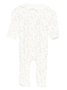 Tutina per neonata Petit Bateau bianco con motivo a fiori - Rubino Kids