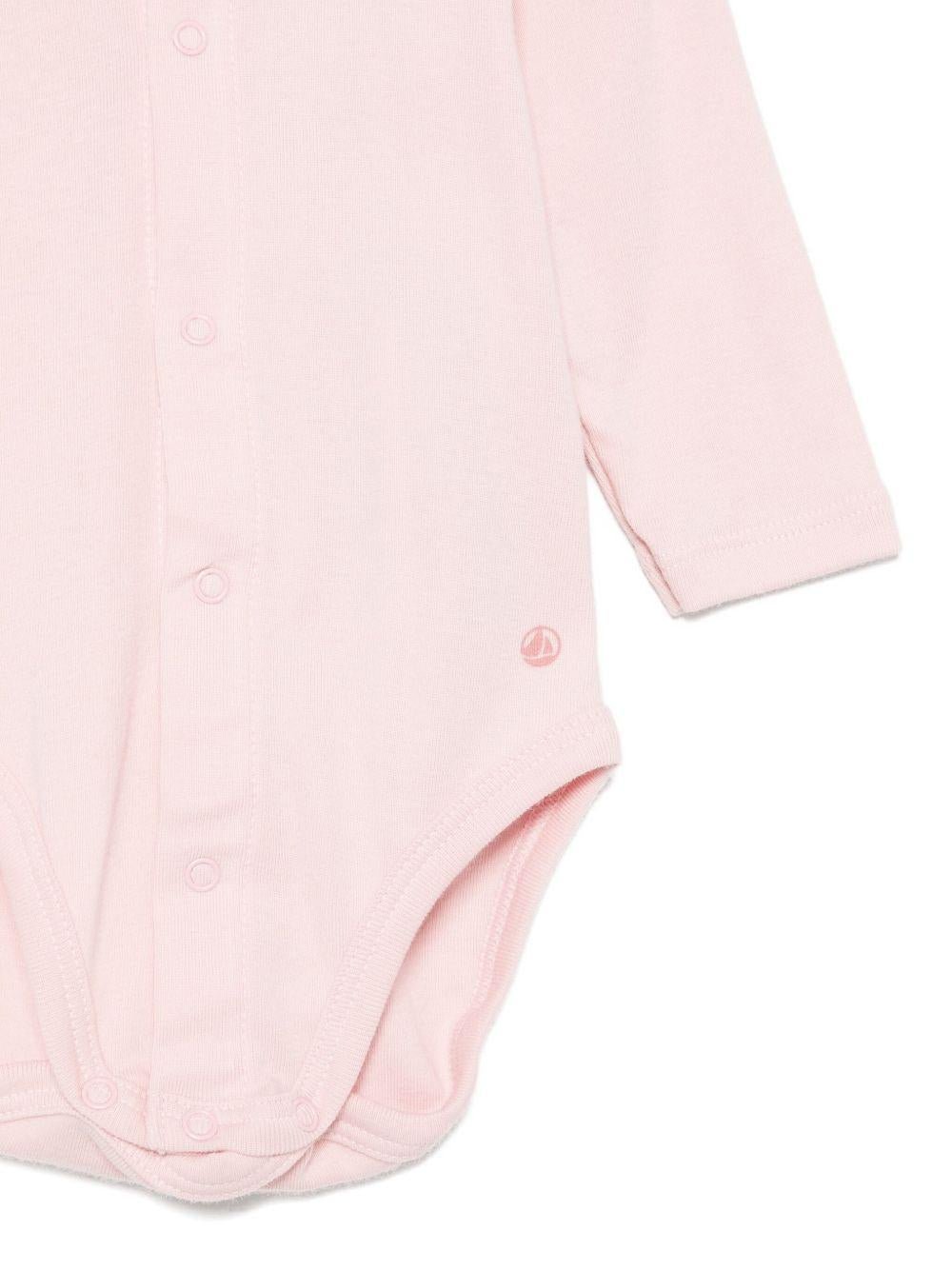 Tutina per neonata Petit Bateau rosa con bottoni - Rubino Kids