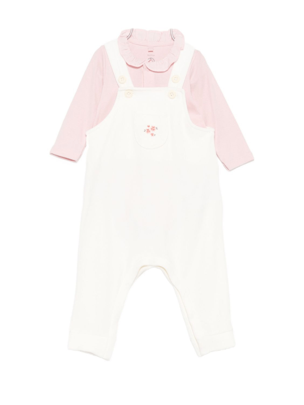 Tutina per neonata Petit Bateau rosa con bottoni - Rubino Kids