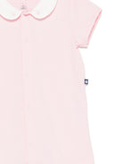 Tutina per neonata Petit Bateau rosa con colletto alla Peter Pan - Rubino Kids