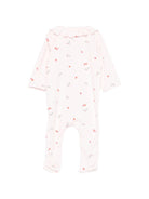 Tutina per neonata Petit Bateau rosa con stampa a fiori - Rubino Kids