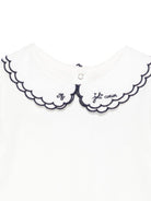 Tutina per neonata Tartine Et Chocolate bianca con ricamo blu - Rubino Kids