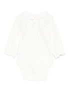 Tutina per neonata Tartine Et Chocolate bianca con ricamo floreale azzurro - Rubino Kids